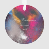 "集り-赤い"円のオーナメント オーナメント (裏面)