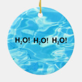 集パーソナライズされた泳 セラミックオーナメント (裏面)