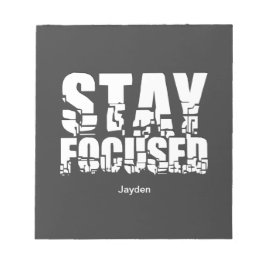 集中したフレーズやる気を起こさせるをタイポグラフィで維持 ノートパッド