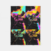 集中して準備 – Ice Hockey Goalie フリースブランケット (正面)