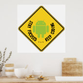 集中して維持…バ保グのドロイド符号側のコーディング ポスター (キッチン)