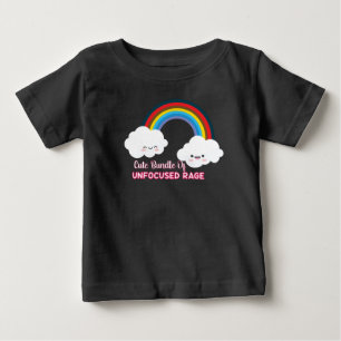 集中しない怒りのかわいい束 ベビーTシャツ