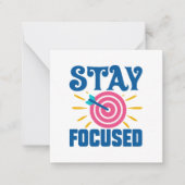 集中しカッコいい続けるアッド気持ち ノートカード (正面)