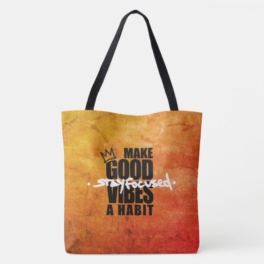 集中し続ける |トートバッグ トートバッグ (裏面)