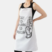 集中し飲すぎだ、おもしろい引用文 エプロン (インサイチュ)