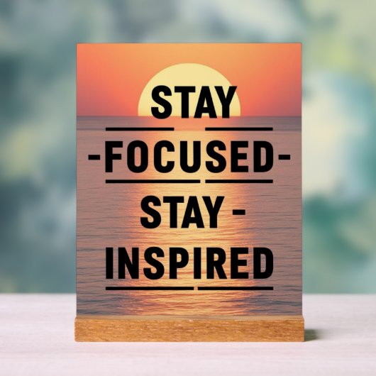 集中する アクリルサイン (ニュートラル)