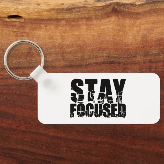 集中する |ホワやる気を起こさせるイト文字付き語句 キーホルダー (裏面)