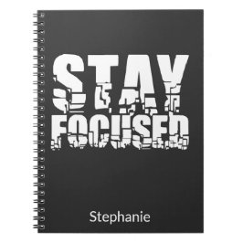 集中する |ホワやる気を起こさせるイト文字付き語句 ノートブック