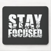 集中する |ホワやる気を起こさせるイト文字付き語句 マウスパッド (正面)