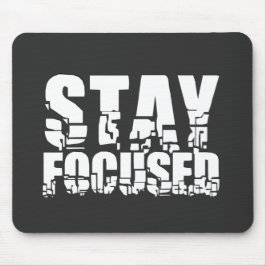 集中する |ホワやる気を起こさせるイト文字付き語句 マウスパッド
