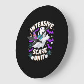 集中スケアユニットナースハロウィーンICUナースEss ラージ壁時計 (傾斜)