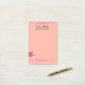 「集中パーソナライズされたし続けなさい。ステイ素晴らしい» Peach ポストイット (デスク上)