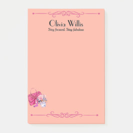 「集中パーソナライズされたし続けなさい。ステイ素晴らしい» Peach ポストイット