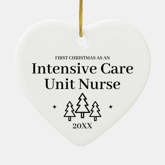 集中ユ気にニットナース新しいジョブのクリスマス セラミックオーナメント (裏面)