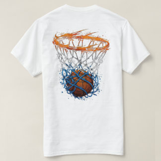 集中力を保ち、努力を続けろ バスケットボール モチベーション Tシャツ