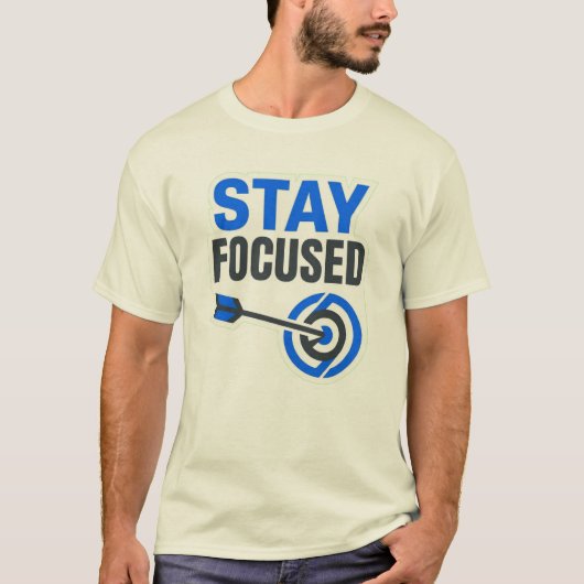 集中力を維持する モチベーション ロゴTシャツ Tシャツ (正面)