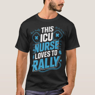 集中治療室看護師 パドルスポーツ ピックルボール Tシャツ