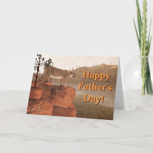 集中 – クーガー父の日 カード (正面)