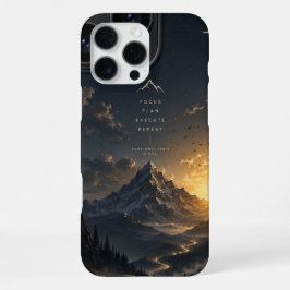 集中 計画 実行 繰り返す - 山のモチベーション フォンケース iPhone 16 PRO MAXケース