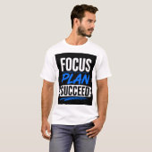 集中、計画、成功 Tシャツ (正面フル)