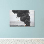 集合した濃縮油火傷 キャンバスプリント (インサイチュ (ウッドフロア))