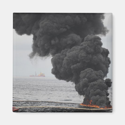 集合した濃縮油火傷 マグネット (正面)