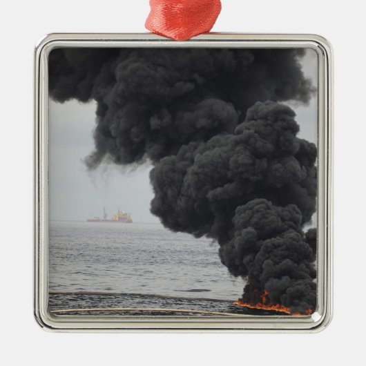 集合した濃縮油火傷 メタルオーナメント (正面)