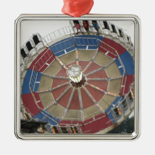 集合のAmusment公園の乗車 メタルオーナメント (正面)