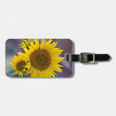 集合ひまわりクローズアップフォトカスタム ラゲッジタグ (正面横)