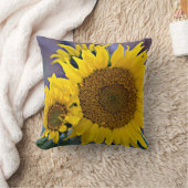 集合ひまわりクローズアップ写真 クッション (ブランケット)