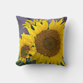 集合ひまわりクローズアップ写真 クッション (正面)
