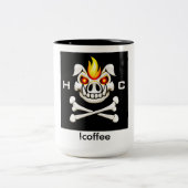 集合的なブタ! コーヒー ツートーンマグカップ (中央)