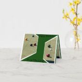 集団から、芝椀の小さな誕生日カード カード (黄色い花)