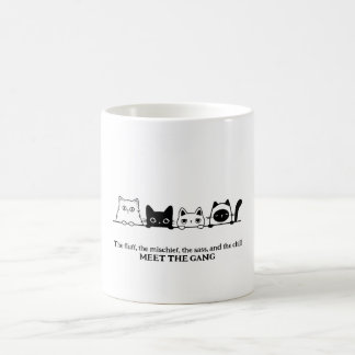 「集団に会う」猫をテーマにしたマグカップクラシックマグカップ325ml コーヒーマグカップ