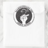 集団行動ステッカーの数学者 ラウンドシール (バッグ)