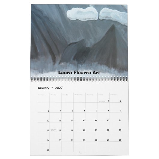 集水 カレンダー (1月 2027)