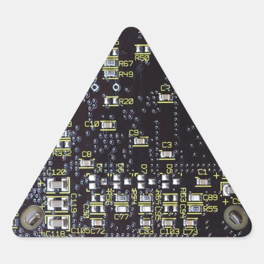 集積回路基板ギフトラベル三角ステッカー 三角形シール (正面)