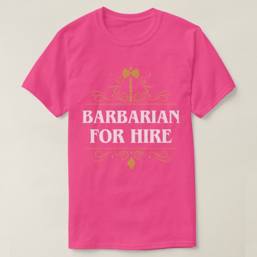 雇い用の野蛮人 Tシャツ (デザイン正面)