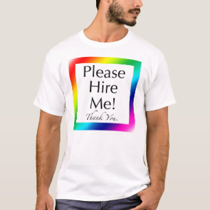 "雇って下さい私を!" -失業者のためのワイシャツ Tシャツ