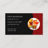 雇モダンユニーク用バーテンダー 名刺 (正面)