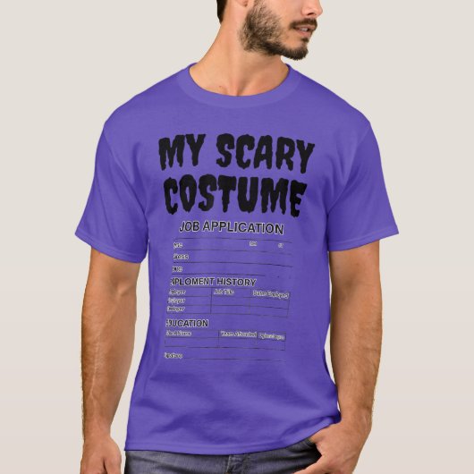 雇用のためのジョブ申込書ジョーク コスチューム W Tシャツ (正面)