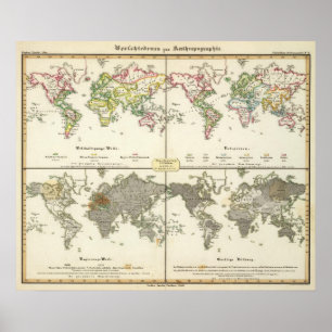 雇用の宗教の政府の地図 ポスター