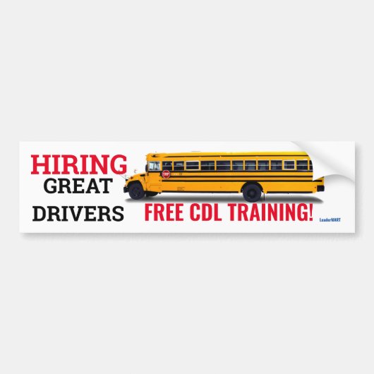 雇用の素晴らしい運転者なしのCDLの訓練-印 バンパーステッカー (正面)