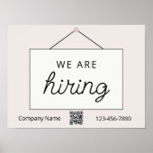 雇用ウィンドウのサイン ポスター (正面)