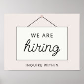 雇用ウィンドウのサイン ポスター (正面)