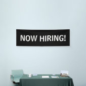 雇用シンプル白黒バナーの看板 横断幕 (トレードショー)