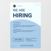 雇用企業の求人ビジネスカスタムロゴ ウィンドウサイン (シート)