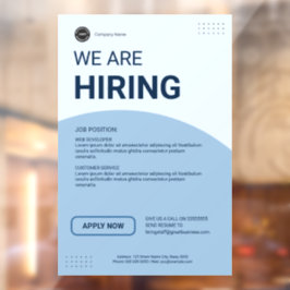 雇用企業の求人ビジネスカスタムロゴ ウィンドウサイン