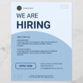 雇用企業の求人ビジネスカスタムロゴ チラシ (正面)