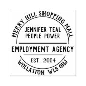 雇用庁のゴム印 ラバースタンプ (インプリント)